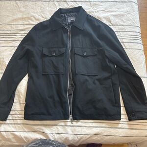 Black Lightweight Shirt Jacket